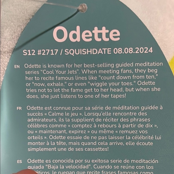 Squishmallow Odette Cute Green Olive NWT - Picture 3 of 4